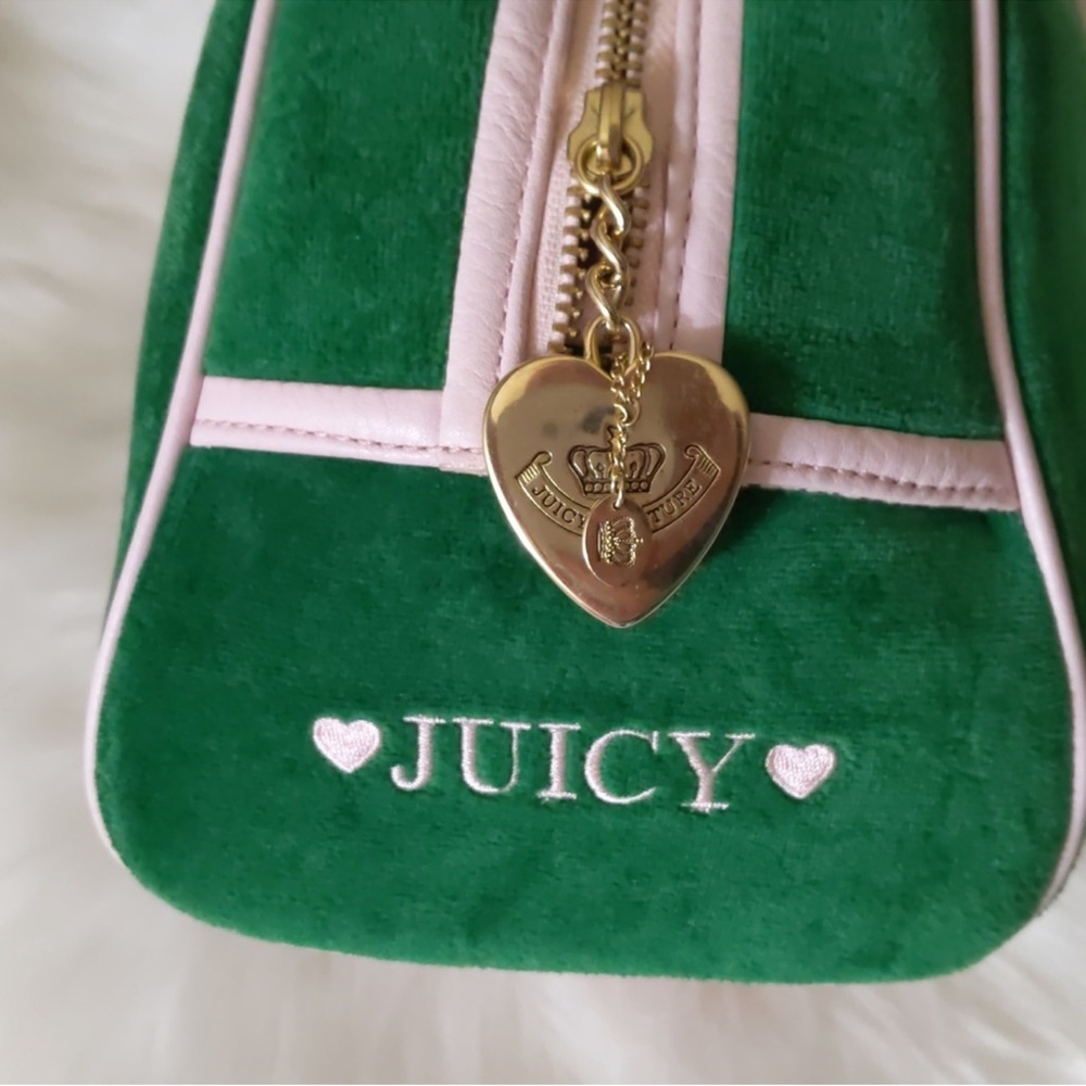 RARE💕Y2K VINTAGE Juicy Couture Green and Pink Bowler Bag💚🎀 - Picture 6 of 15